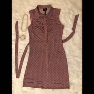 Shirt Dress with Belt Tie